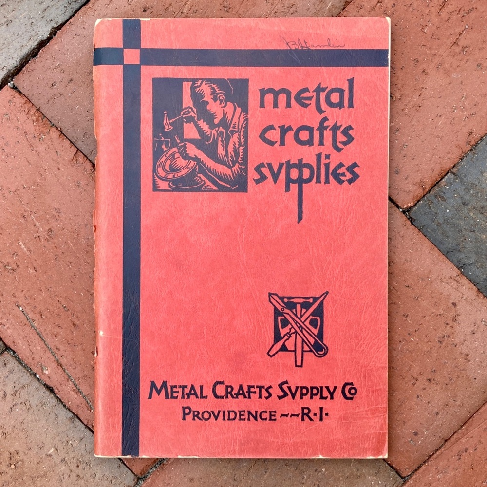 1948 Metal Crafts Supply Catalog Providence RI Crafts Metalworking Woodcut Art